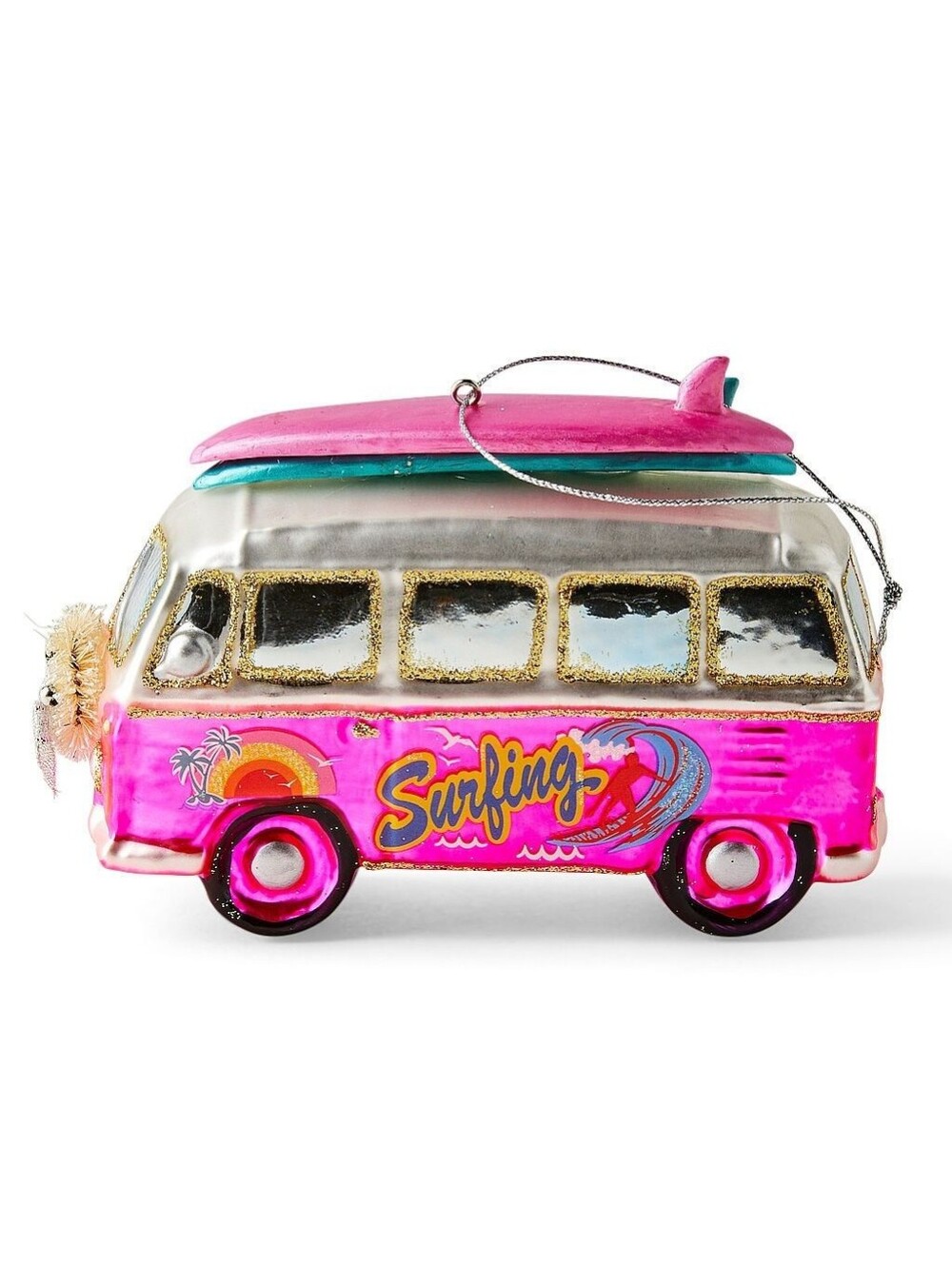 Pink Surf VW Christmas Ornament